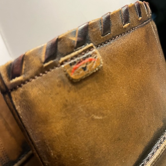 Picolino Distressed Leather Boots with Stitch Detailing and Zipper - Picture 5 of 10